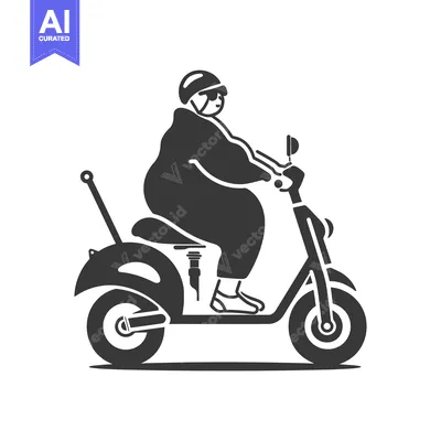 Premium design asset: A Person Wearing a Helmet and Sunglasses Riding a Scooter