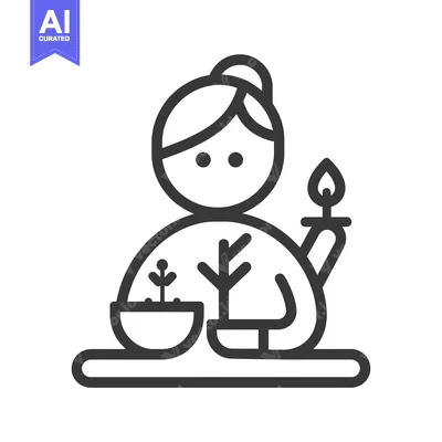 Aset premium populer: A person with a potted plant, a sprout, and a lit match