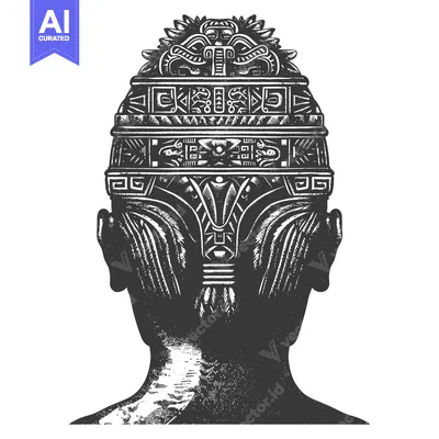 Aset premium populer: A Person With Aztec-Inspired Headwear