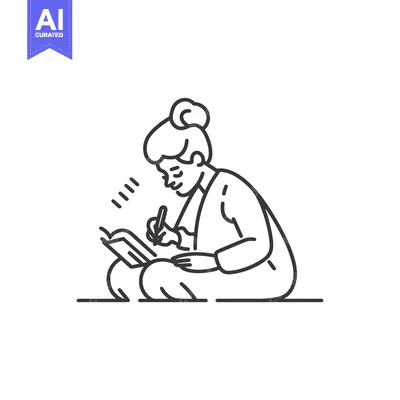 Aset premium populer: A Person Writing in a Notebook While Sitting on the Floor