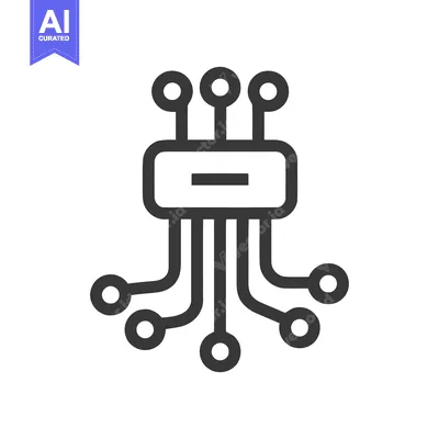 Popular premium asset: Minimalist Circuit Board Icon: Black and White Technology Symbol