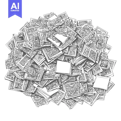 Aset premium populer: A Pile of Money in a Sketch Illustration