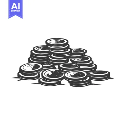 Premium design asset: A Pile of Stacked Dollar Coins