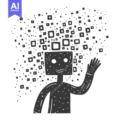 Popular premium asset: A Pixelated Figure With A Square Head Waving