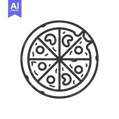 Aset desain premium: A Pizza with Missing Slice and Toppings