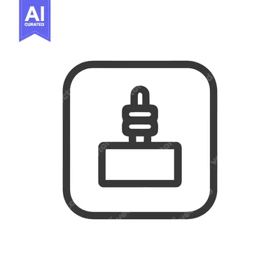 Popular premium asset: Minimalist Icon of a Rectangular Object with Handle in Rounded Square