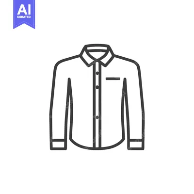 Premium design asset: Minimalist Shirt Icon: Clean Line Art on White Background