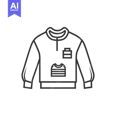 Premium design asset: Detailed vector graphic depicting a casual long sleeve shirt design