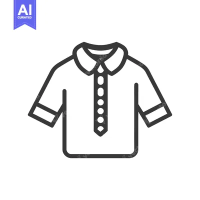 A simple illustration of a short sleeved buttoned collared shirt