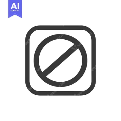 Premium design asset: Prohibition Symbol: Bold Black Icon of Restriction and Denial on White