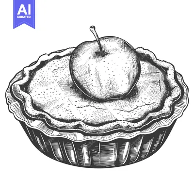 Popular premium asset: Freshly baked apple pie topped with a single ripe apple
