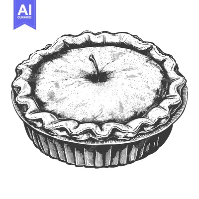 Aset premium populer: A Delicious Image Depicting An Apple Pie Dessert