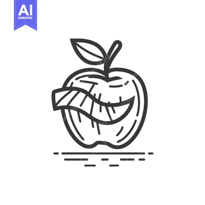 Premium design asset: Apple with a Measuring Tape Wrapped Around It
