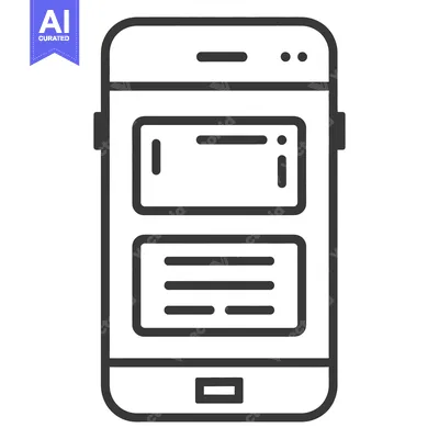 Aset desain premium: Illustration depicts a smartphone displaying information on the screen