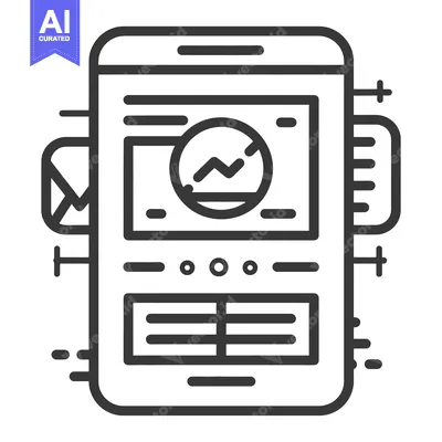 Aset premium populer: A stylized illustration displaying information on a mobile smartphone