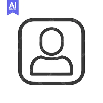 Aset premium populer: User Icon in Rounded Square, Simple Outline Design, Dark Gray