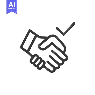 Aset desain premium: Handshake Agreement Icon: Business Deal, Partnership, and Approval Sym