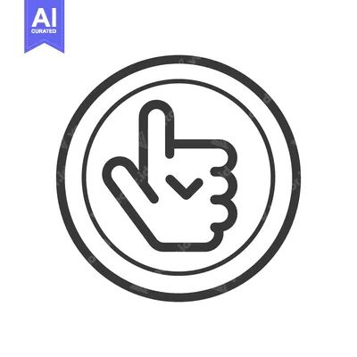 Popular premium asset: A black and white icon showing hand with upward thumb