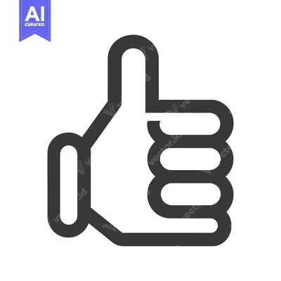 Aset premium populer: Illustration of a hand making a thumbs up gesture