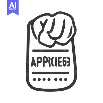 Aset premium populer: An illustrative design featuring a clenched fist above a rectangular t