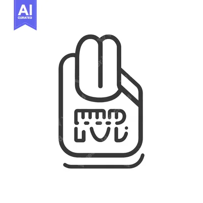 Aset desain premium: An icon featuring a hand holding a document or paper