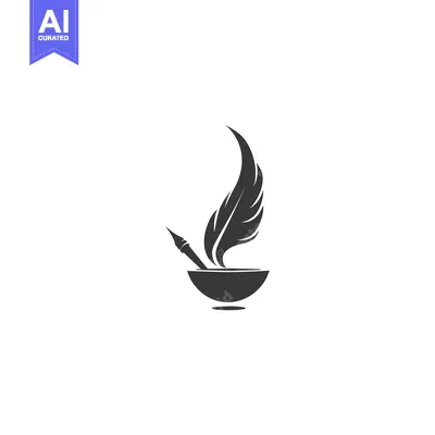 Aset premium populer: A Quill Pen in a Bowl with Feathers Spilling Out