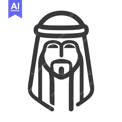 Aset premium populer: A simple illustrated image of a person wearing traditional attire