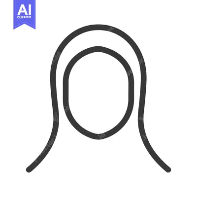 Premium design asset: A stylized outline illustration depicting a person wearing a head cove