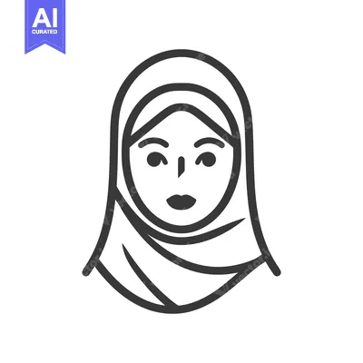 Popular premium asset: A simple line drawing depicts a woman wearing a head covering