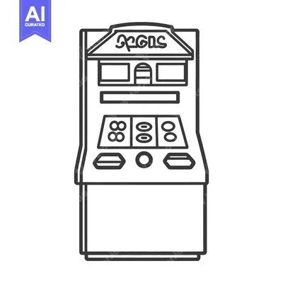 Popular premium asset: Illustrated outline of a classic coin operated fruit machine
