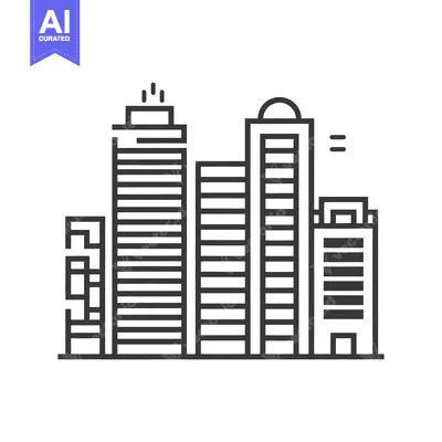 Popular premium asset: Several buildings that represent a city skyline illustration