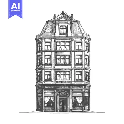 Popular premium asset: A detailed drawing of a multi story building with windows