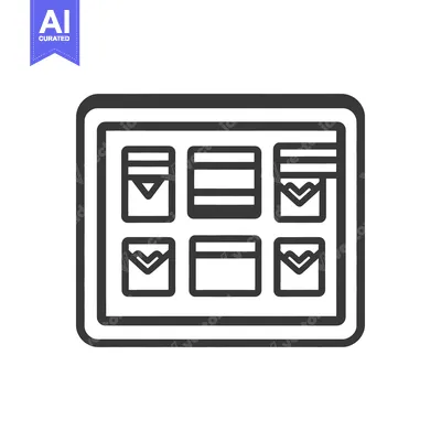 Aset desain premium: A graphic illustration depicting a digital screen with icons displayed