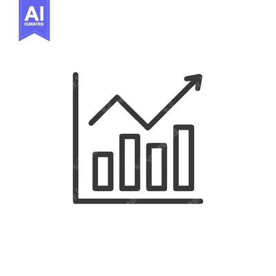 Aset desain premium: Ascending Bar Graph with Arrow: Business Growth Icon