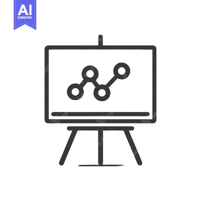 Popular premium asset: Presentation Board with Line Graph Icon, Business Data Visualization,