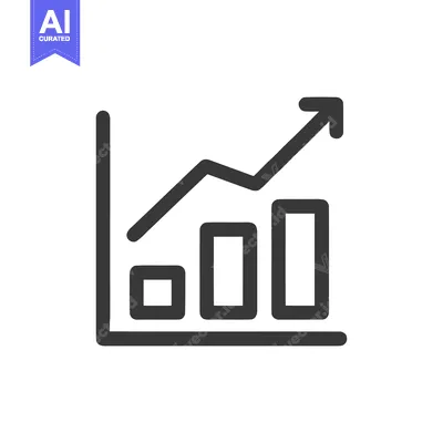 Aset desain premium: Ascending Bar Graph Icon: Business Growth and Financial Success Visual