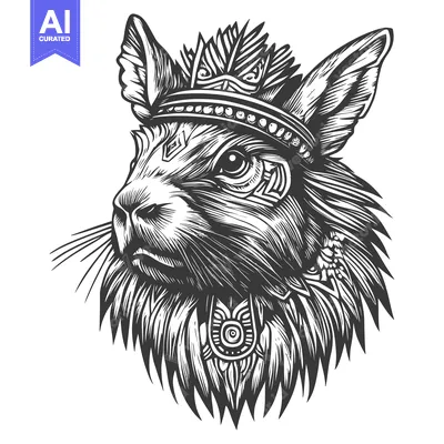 Popular premium asset: A regal, stylized illustration of a rabbit's head adorned with a crown