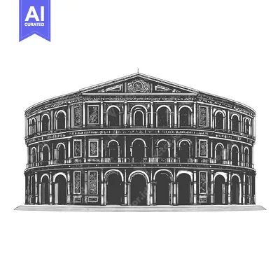 Aset premium populer: A detailed sketch of the opera house edifice