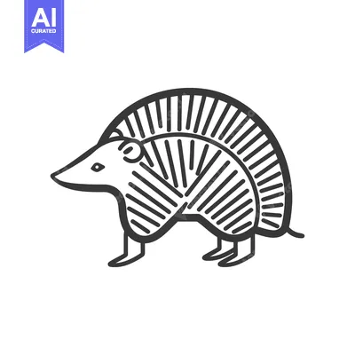 Popular premium asset: A Stylized Line Drawing Depicting a Small Animal Outline