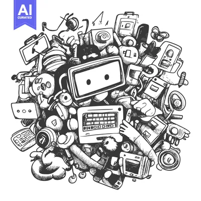 Popular premium asset: A Robot Surrounded by Electronics and Other Objects