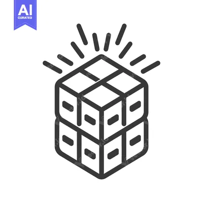 Aset premium populer: An illustrated arrangement of stacked blocks with radiant lines