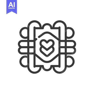 Popular premium asset: A Simple Black And White Decorative Ornament With Heart Symbol