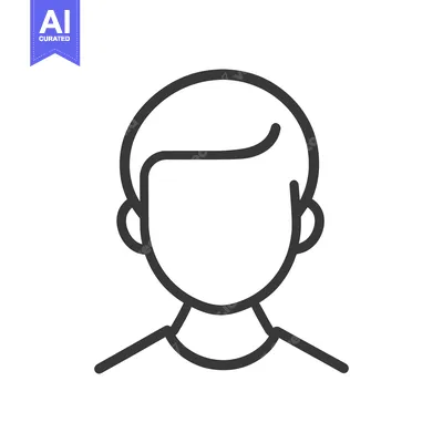 Aset premium populer: Simple graphic illustration of a persons head and shoulders