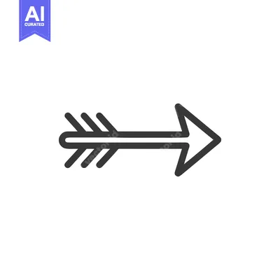 Premium design asset: Simple Black Arrow Icon Pointing Right on White Background