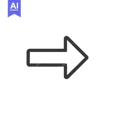 Aset premium populer: Simple Right Arrow Icon with Rounded Corners on White Background