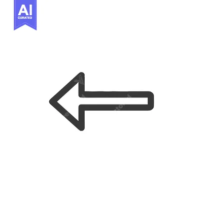 Aset premium populer: Simple Left Arrow Icon, Directional Sign on White Background, Navigati