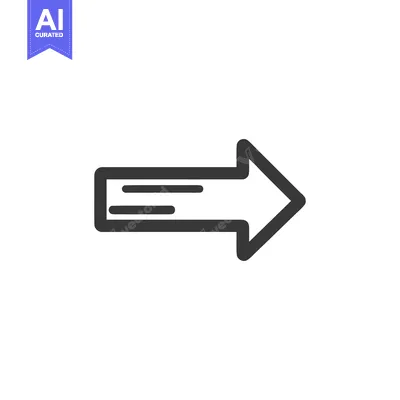 Aset premium populer: Bold Arrow Icon with Horizontal Lines, Directional Symbol on White Bac