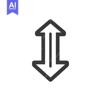 Aset premium populer: Vertical Arrows Icon: Up and Down Directional Symbol, Isolated