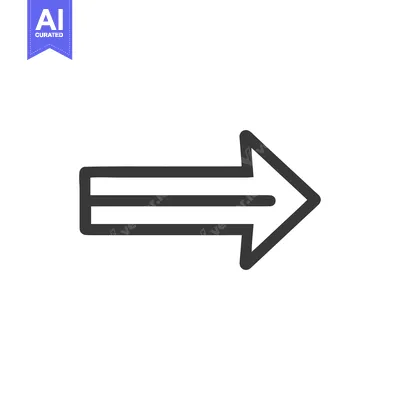 Aset desain premium: Bold Arrow Icon: Simple, Directional, and Modern Design on White Backg
