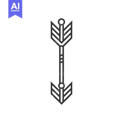 Popular premium asset: A stylized black and white arrow pointing downwards on white